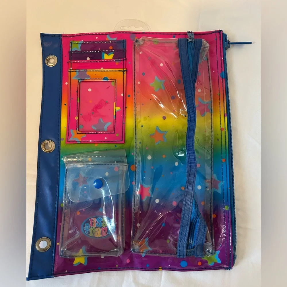 Lisa Frank Cowgirl American Horse Vintage 2003 3 Ring Pencil Case Pouch